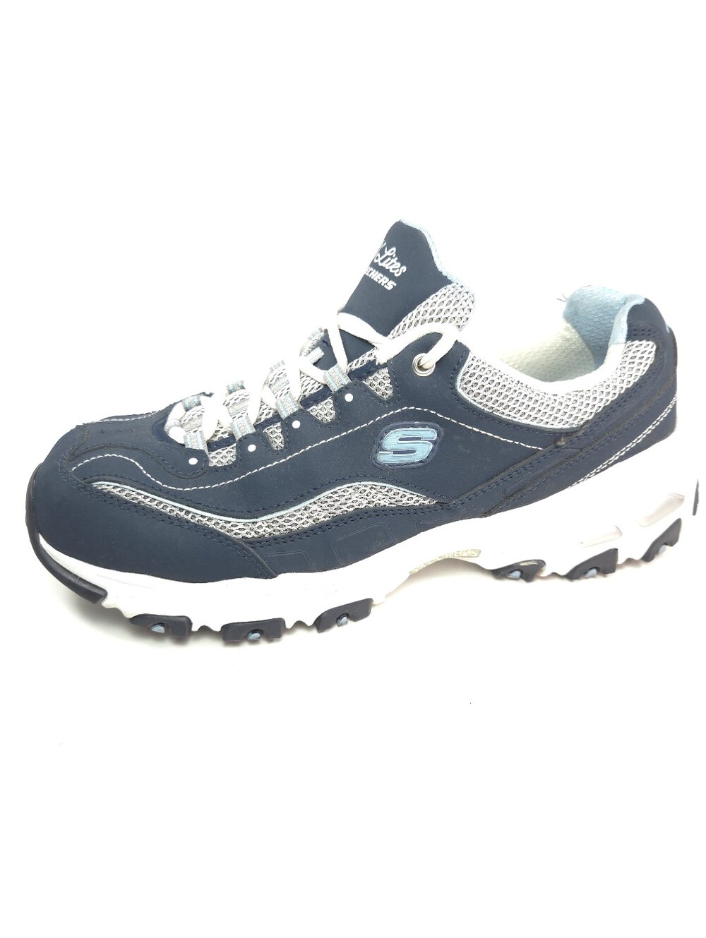 Skechers D’Lites Life Saver Navy & Light Blue Sneakers Sz 9.5 - Picture 3 of 16